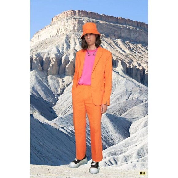 Bobblehaus x Dave & Busters Collab Signature Cotton Suit Jacket Bright Orange Me - Picture 10 of 12